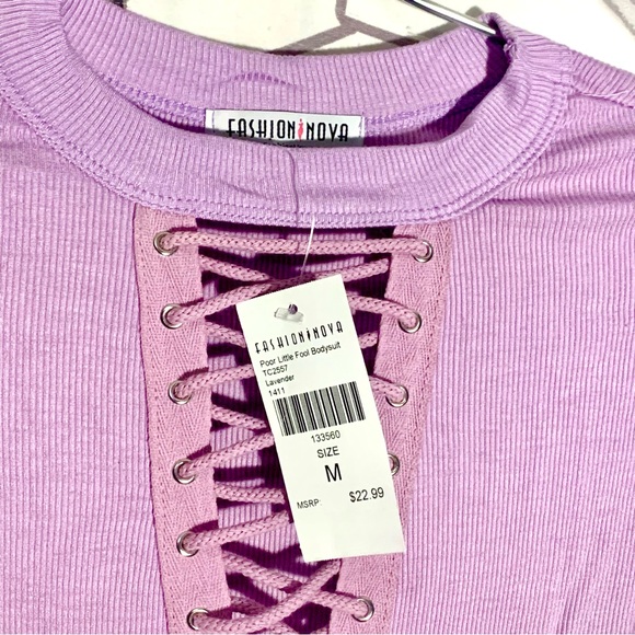 NWT Lace-up Bodysuit - Picture 2 of 4